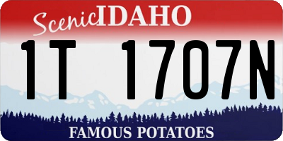 ID license plate 1T1707N