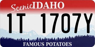ID license plate 1T1707Y