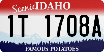 ID license plate 1T1708A