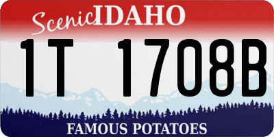 ID license plate 1T1708B