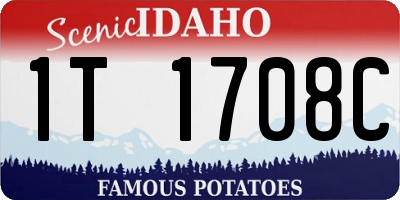 ID license plate 1T1708C