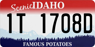 ID license plate 1T1708D