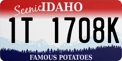 ID license plate 1T1708K