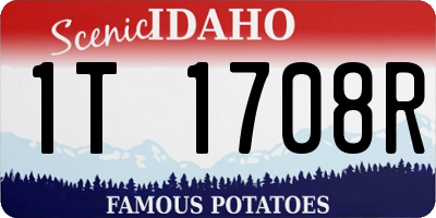 ID license plate 1T1708R