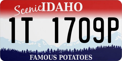 ID license plate 1T1709P