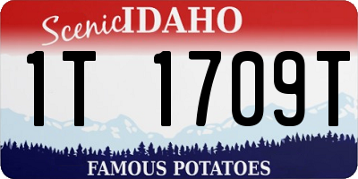 ID license plate 1T1709T
