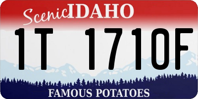 ID license plate 1T1710F