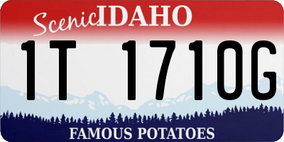 ID license plate 1T1710G