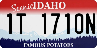 ID license plate 1T1710N