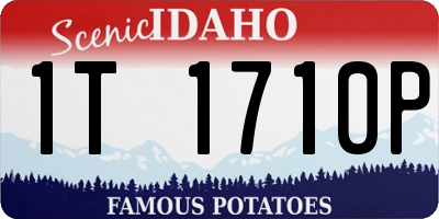 ID license plate 1T1710P