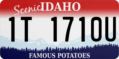 ID license plate 1T1710U