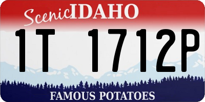 ID license plate 1T1712P