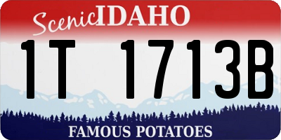 ID license plate 1T1713B