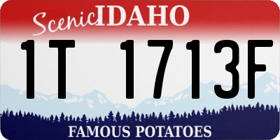 ID license plate 1T1713F