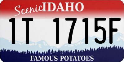 ID license plate 1T1715F
