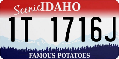 ID license plate 1T1716J