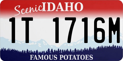 ID license plate 1T1716M