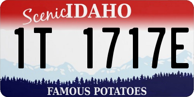 ID license plate 1T1717E