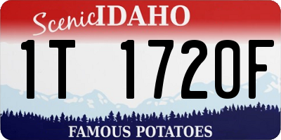 ID license plate 1T1720F