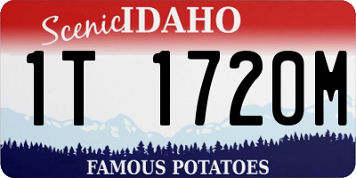 ID license plate 1T1720M