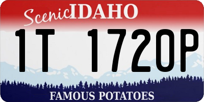 ID license plate 1T1720P