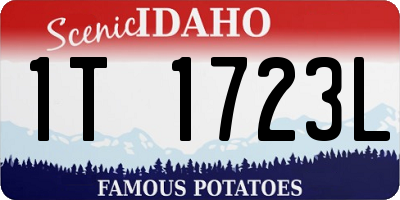 ID license plate 1T1723L