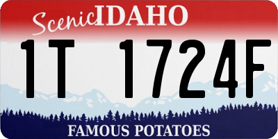 ID license plate 1T1724F