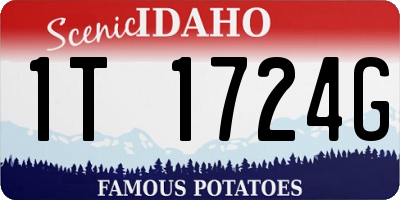 ID license plate 1T1724G