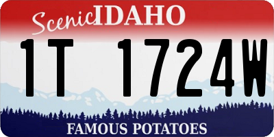 ID license plate 1T1724W