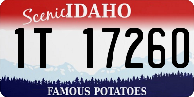 ID license plate 1T1726O