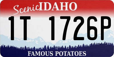 ID license plate 1T1726P