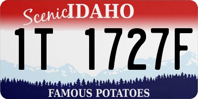 ID license plate 1T1727F