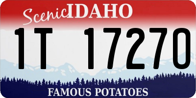 ID license plate 1T1727O