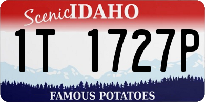 ID license plate 1T1727P