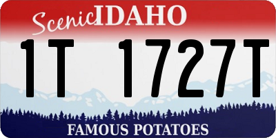 ID license plate 1T1727T