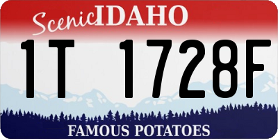 ID license plate 1T1728F