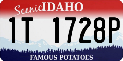ID license plate 1T1728P