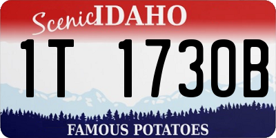 ID license plate 1T1730B