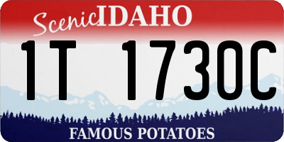 ID license plate 1T1730C