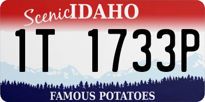 ID license plate 1T1733P