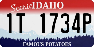 ID license plate 1T1734P