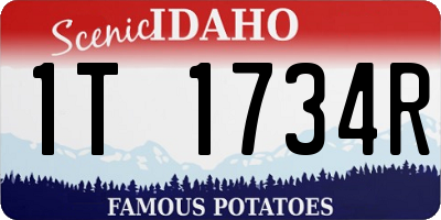 ID license plate 1T1734R