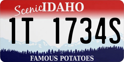 ID license plate 1T1734S