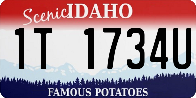 ID license plate 1T1734U