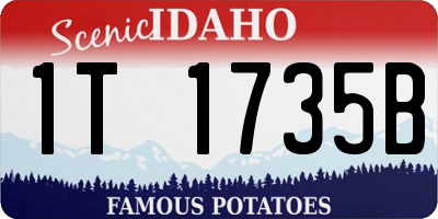 ID license plate 1T1735B
