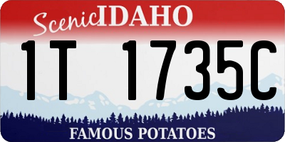 ID license plate 1T1735C
