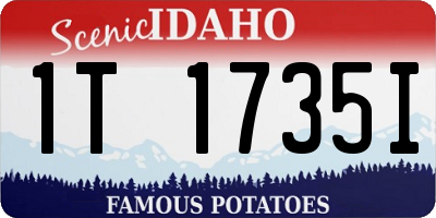 ID license plate 1T1735I