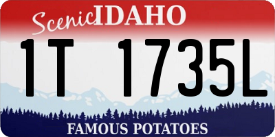 ID license plate 1T1735L