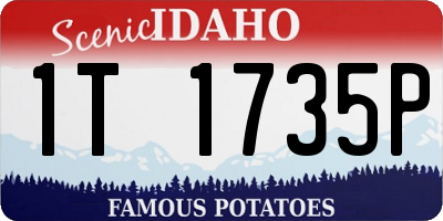 ID license plate 1T1735P
