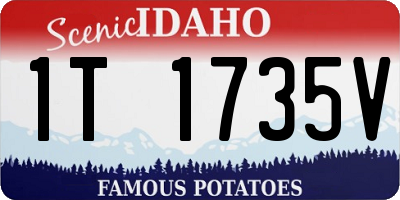 ID license plate 1T1735V